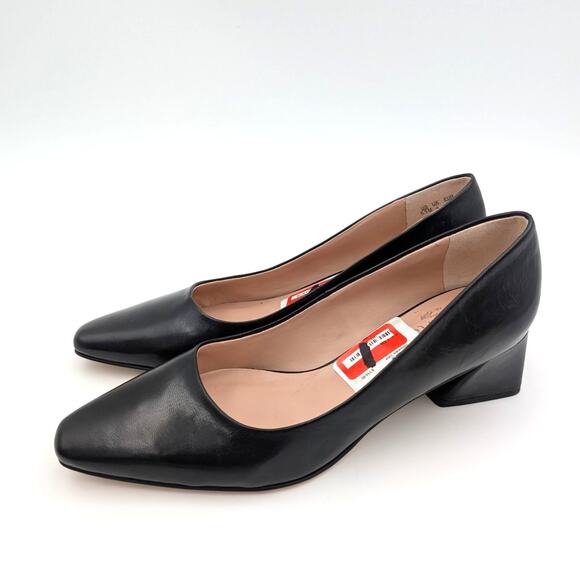 Franco Sarto Jesslyn Heel Pump Almond Toe Women's Black Size US6.5M EU36.5 - Picture 1 of 11